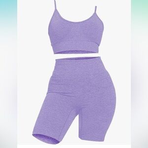 Amazon Women’s Light Purple Seamless Workout Set